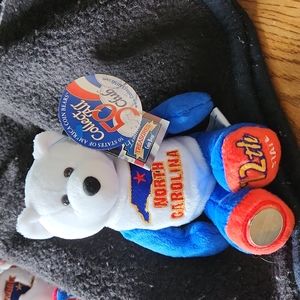 Limited Treasures coin bear, North Carolina with tags.